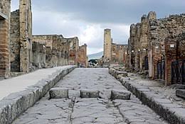 Afbeelding straat in Pompei